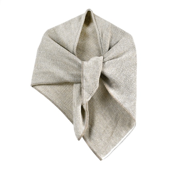 FRATELLI TALLI Knit Collar Scarf OS Beige Wool Alpaca Blend Made In Italy - Picture 7 of 14